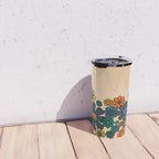 Groovy 60s 70s Vintage Floral Retro Garden Flower Cuff Travel Mug Gallery Image 4