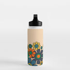 Groovy 60s 70s Vintage Floral Retro Garden Flower Cuff Water Bottle Gallery Image 3