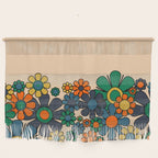 Groovy 60s 70s Vintage Floral Retro Garden Flower Cuff Wall Hanging Gallery Image 1