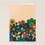 Groovy 60s 70s Vintage Floral Retro Garden Flower Cuff Stationery Card Gallery Image 2