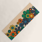 Groovy 60s 70s Vintage Floral Retro Garden Flower Cuff Yoga Mat Gallery Image 1