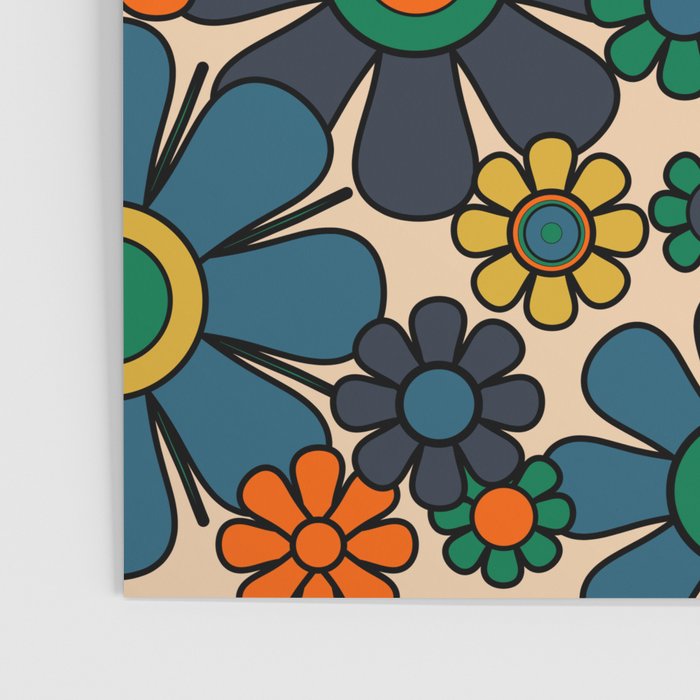 Groovy 60s 70s Vintage Floral Retro Garden Flower Cuff Poster Gallery Image 3