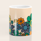 Groovy 60s 70s Vintage Floral Retro Garden Flower Cuff Coffee Mug Gallery Image 4