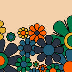 Groovy 60s 70s Vintage Floral Retro Garden Flower Cuff Coffee Mug Gallery Image 2