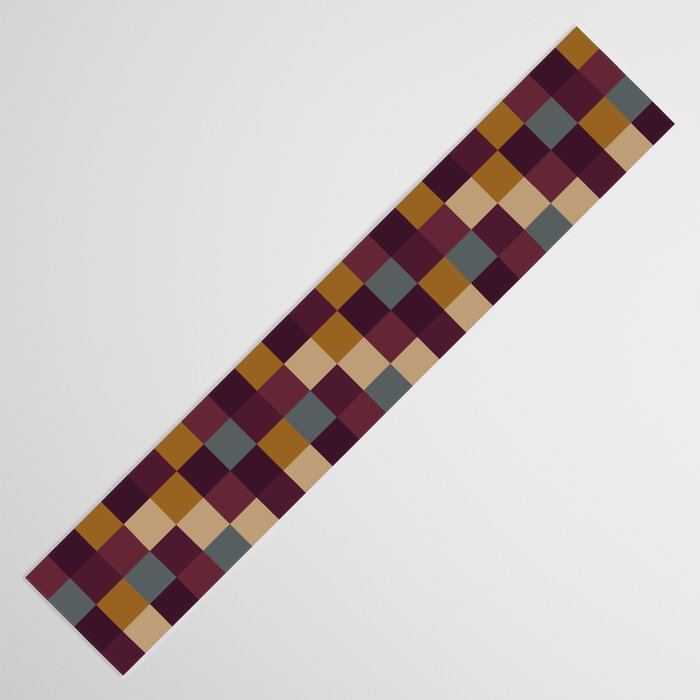 Bold Autumn Checks Pattern - Small XIII Table Runner Gallery Image 3