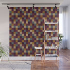Bold Autumn Checks Pattern - Small XIII Wall Mural Gallery Image 1