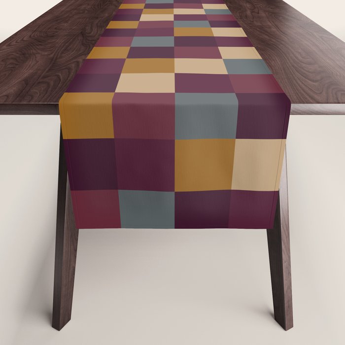 Bold Autumn Checks Pattern - Small XIII Table Runner Gallery Image 1