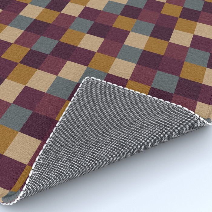 Bold Autumn Checks Pattern - Small XIII Rug Gallery Image 4