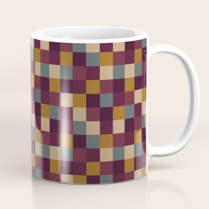 Bold Autumn Checks Pattern - Small XIII Coffee Mug Gallery Image 1