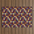 Bold Autumn Checks Pattern - Small XIII Outdoor Rug Gallery Image 1