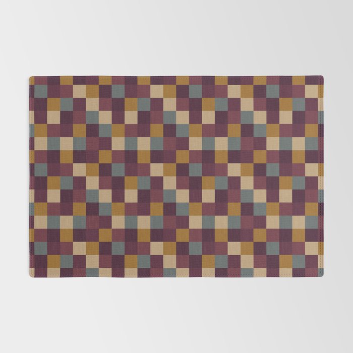 Bold Autumn Checks Pattern - Small XIII Rug Gallery Image 2
