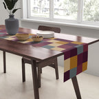 Bold Autumn Checks Pattern - Small XIII Table Runner Gallery Image 2