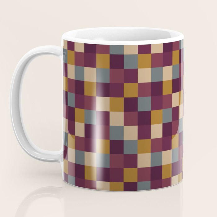 Bold Autumn Checks Pattern - Small XIII Coffee Mug Gallery Image 3