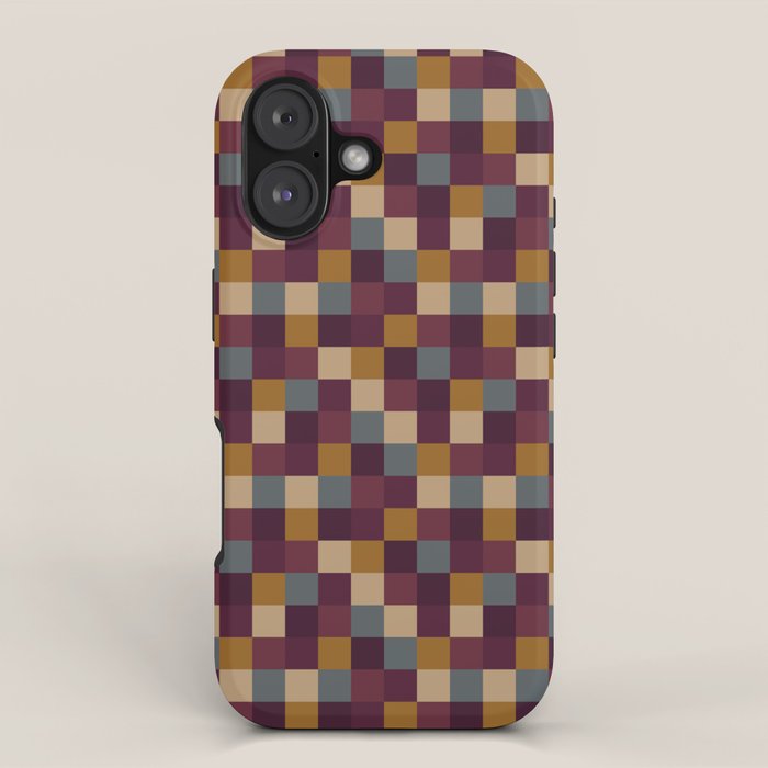 Bold Autumn Checks Pattern - Small XIII iPhone Case Gallery Image 1
