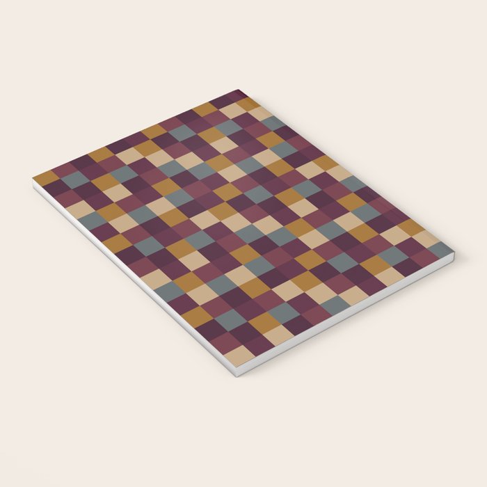 Bold Autumn Checks Pattern - Small XIII Notebook Gallery Image 3