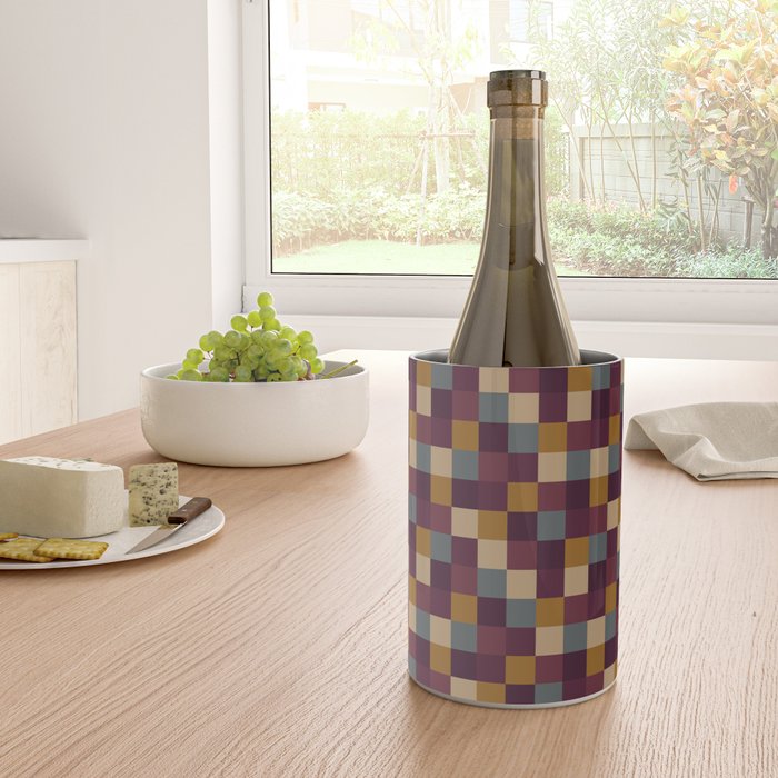 Bold Autumn Checks Pattern - Small XIII Wine Chiller Gallery Image 4