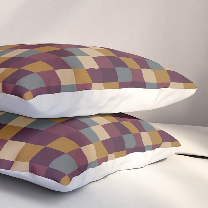 Bold Autumn Checks Pattern - Small XIII Pillow Sham Gallery Image 3
