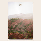 Red Atlas mountains of Ourika Morocco | Marrakech travel photography | Golden hour Cutting Board Gallery Image 1