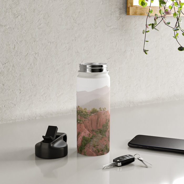 Red Atlas mountains of Ourika Morocco | Marrakech travel photography | Golden hour Water Bottle Gallery Image 4