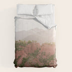 Red Atlas mountains of Ourika Morocco | Marrakech travel photography | Golden hour Comforter Gallery Image 6