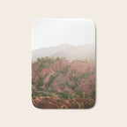 Red Atlas mountains of Ourika Morocco | Marrakech travel photography | Golden hour Bath Mat Gallery Image 1