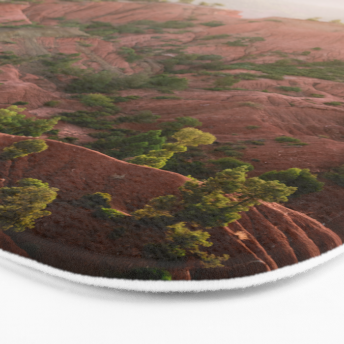 Red Atlas mountains of Ourika Morocco | Marrakech travel photography | Golden hour Bath Mat Gallery Image 3
