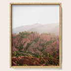 Red Atlas mountains of Ourika Morocco | Marrakech travel photography | Golden hour Serving Tray Gallery Image 1