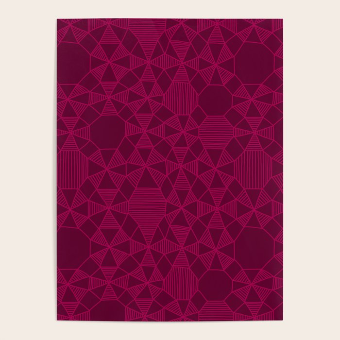 Abstract Minimalism in Raspberry Poster Gallery Image 1