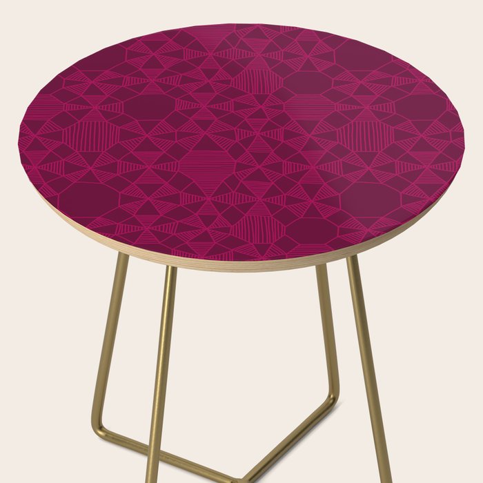 Abstract Minimalism in Raspberry Side Table Gallery Image 2