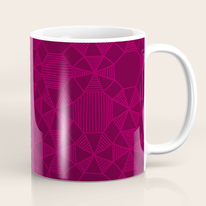 Abstract Minimalism in Raspberry Coffee Mug Gallery Image 1