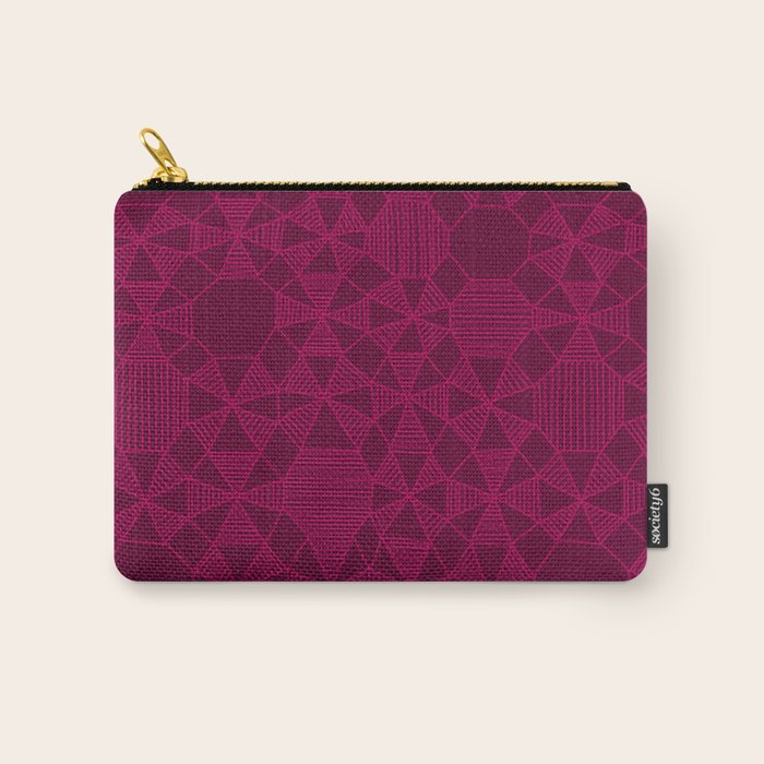 Abstract Minimalism in Raspberry Carry All Pouch Gallery Image 1