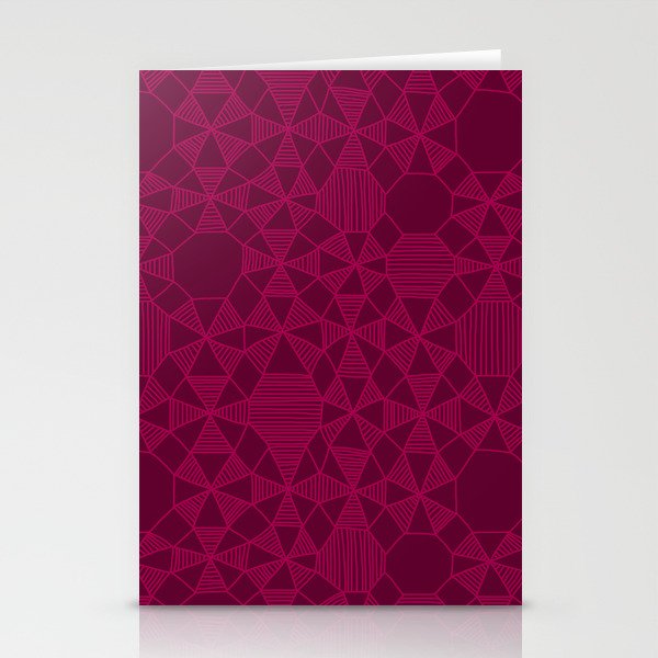 Abstract Minimalism in Raspberry Stationery Card Gallery Image 2