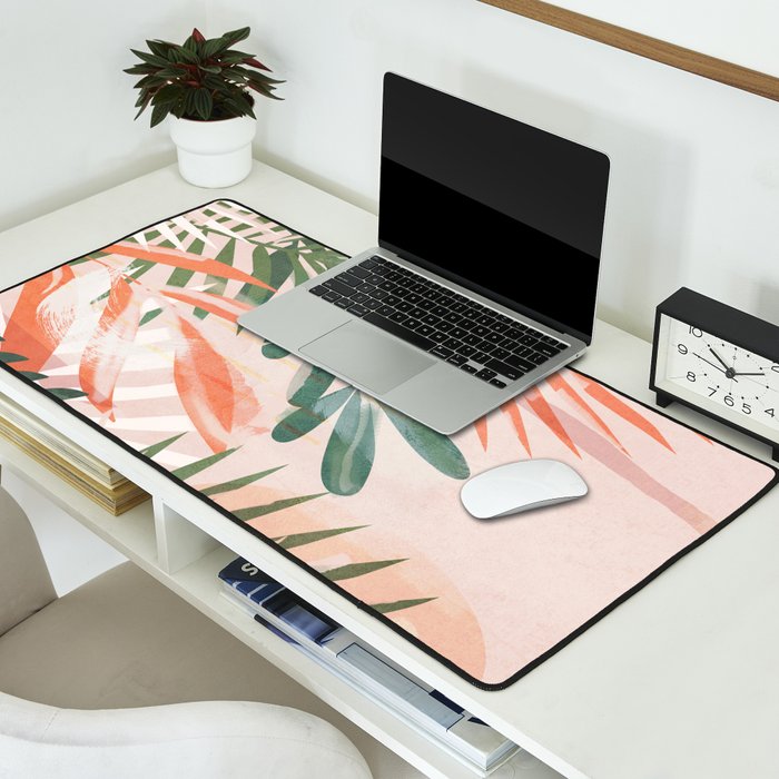 Tropical Leaves 4 Desk Mat Gallery Image 2