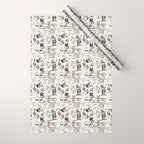 BASSET HOUNDS and MAGICAL MUSCHROOMS  Wrapping Paper Gallery Image 1
