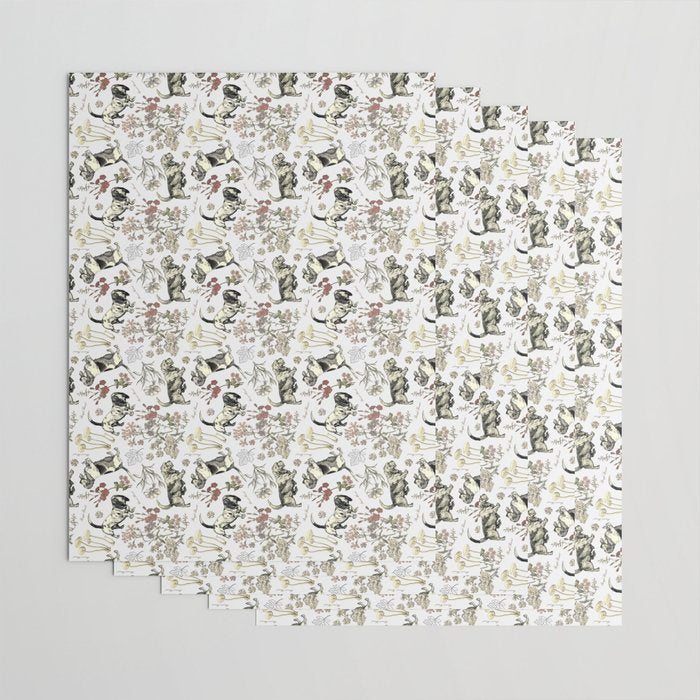 BASSET HOUNDS and MAGICAL MUSCHROOMS  Wrapping Paper Gallery Image 3