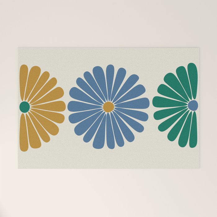 Retro Summer Daisies X Welcome Mat Gallery Image 1
