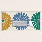 Retro Summer Daisies X Desk Mat Gallery Image 1