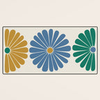 Retro Summer Daisies X Desk Mat Gallery Image 3