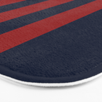 Navy Three Red Bars Bath Mat Gallery Image 3