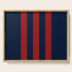 Navy Three Red Bars Serving Tray Gallery Image 1