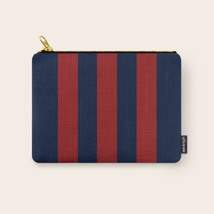 Navy Three Red Bars Carry All Pouch Gallery Image 1