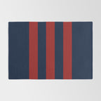 Navy Three Red Bars Rug Gallery Image 2