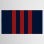 Navy Three Red Bars Tablecloth Gallery Image 2