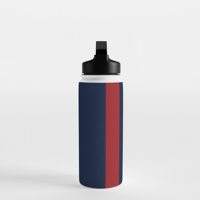 Navy Three Red Bars Water Bottle Gallery Image 3