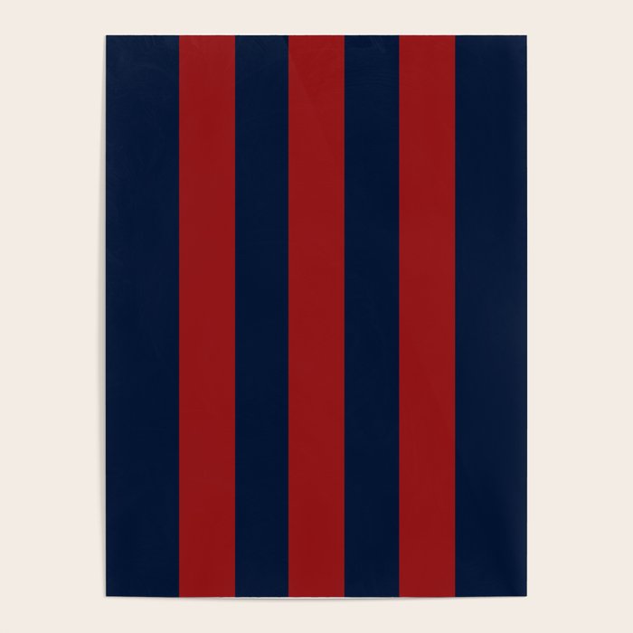 Navy Three Red Bars Poster Gallery Image 4