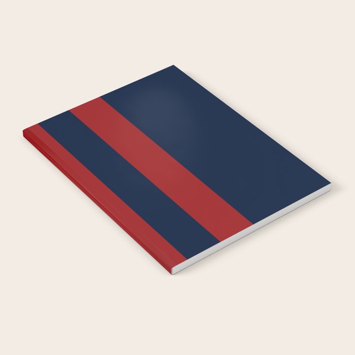 Navy Three Red Bars Notebook Gallery Image 2