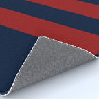 Navy Three Red Bars Rug Gallery Image 4