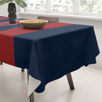 Navy Three Red Bars Tablecloth Gallery Image 3