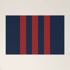 Navy Three Red Bars Welcome Mat Gallery Image 1