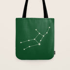 Virgo Zodiac Star Constellation Line Art Green Tote Bag Gallery Image 1